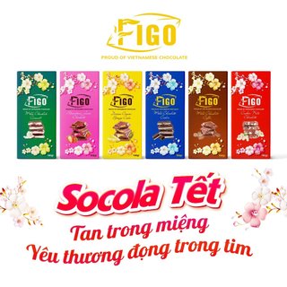 [QUÀ TẶNG SOCOLA TẾT MỨT DÂU 100G] Socola sữa nhân mứt dâu 100g FIGO