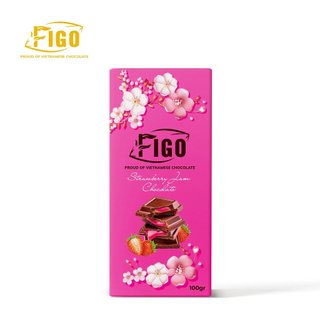 Socola sữa nhân mứt dâu 100g figo