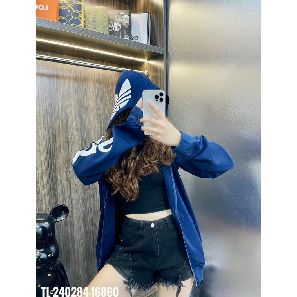 Áo Khoác , Áo Khoác Nỉ Adidass Nam Nữ Khóa Có Mũ Cao Cấp