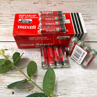 Pin aa maxell 2a carbon siêu bền r6p - lốc 4 viên