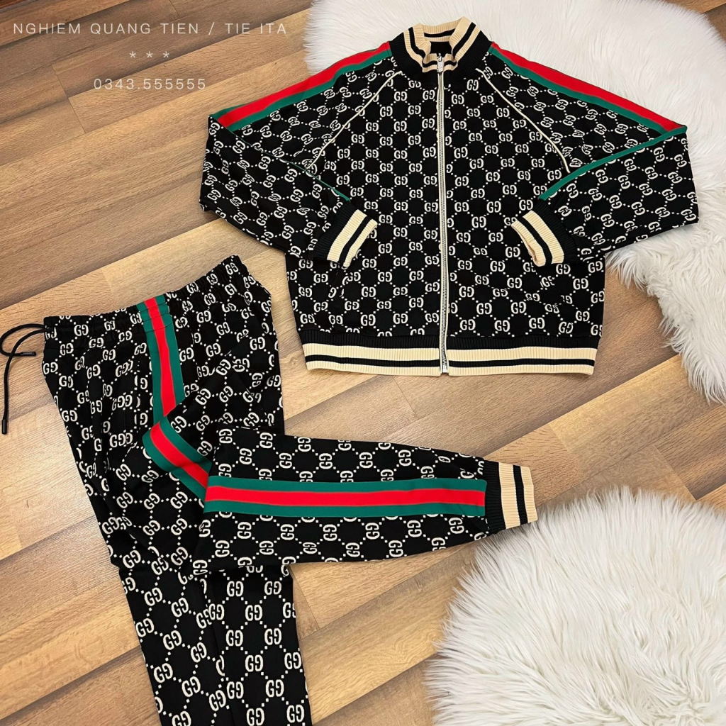 Bộ Thể Thao Nam in chữ Gucci Hot 2023
