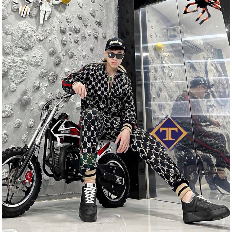Bộ Thể Thao Nam in chữ Gucci Hot 2023