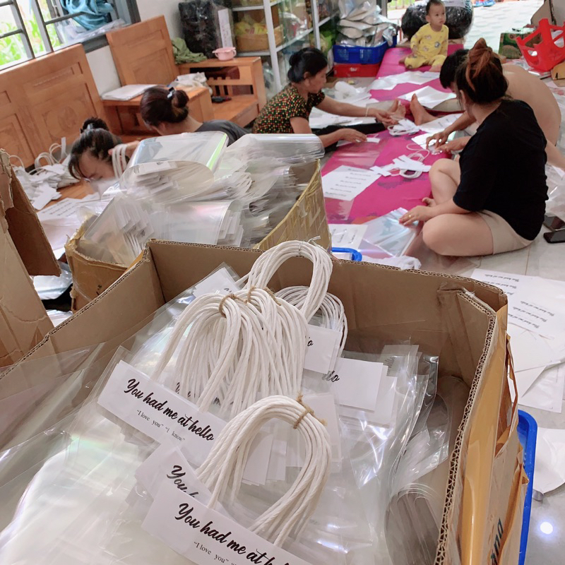 Túi Bóng Kính Đựng Hoa Len, Hoa Sáp, Hoa Tươi nhiều kích thước chất liệu OPP