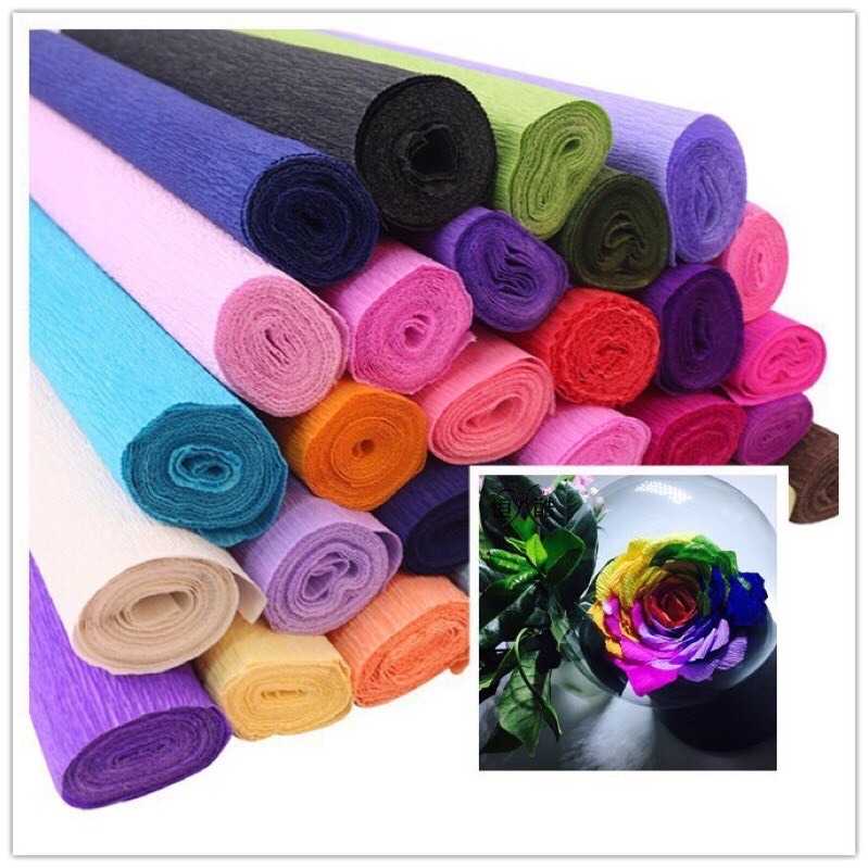 1 cuộn giấy nhún làm hoa, cuộn 50x2met rưỡi
