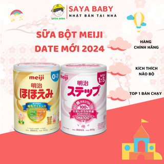 Sữa Meji nội địa Nhật Bản dạng bột nhập khẩu 800g, sữa công thức Meiji lon 0 1 và 1 3 cho bé