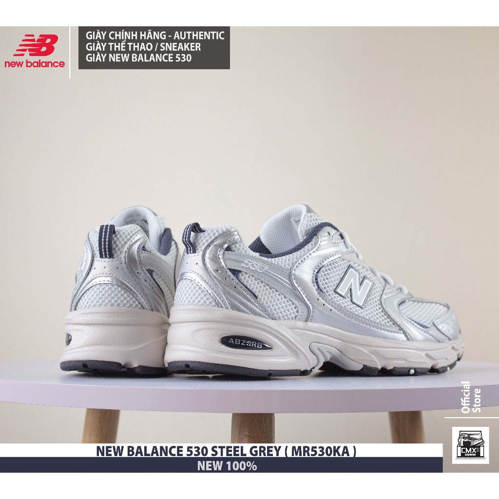 Giày 𝑵𝙚𝒘 𝑩𝙖𝒍𝙖𝒏𝙘𝒆 530 STEEL GREY  - REAL AUTHETIC 100%