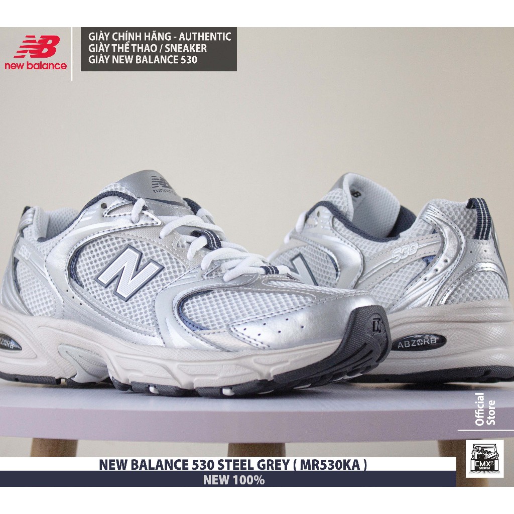 Giày 𝑵𝙚𝒘 𝑩𝙖𝒍𝙖𝒏𝙘𝒆 530 STEEL GREY  - REAL AUTHETIC 100%