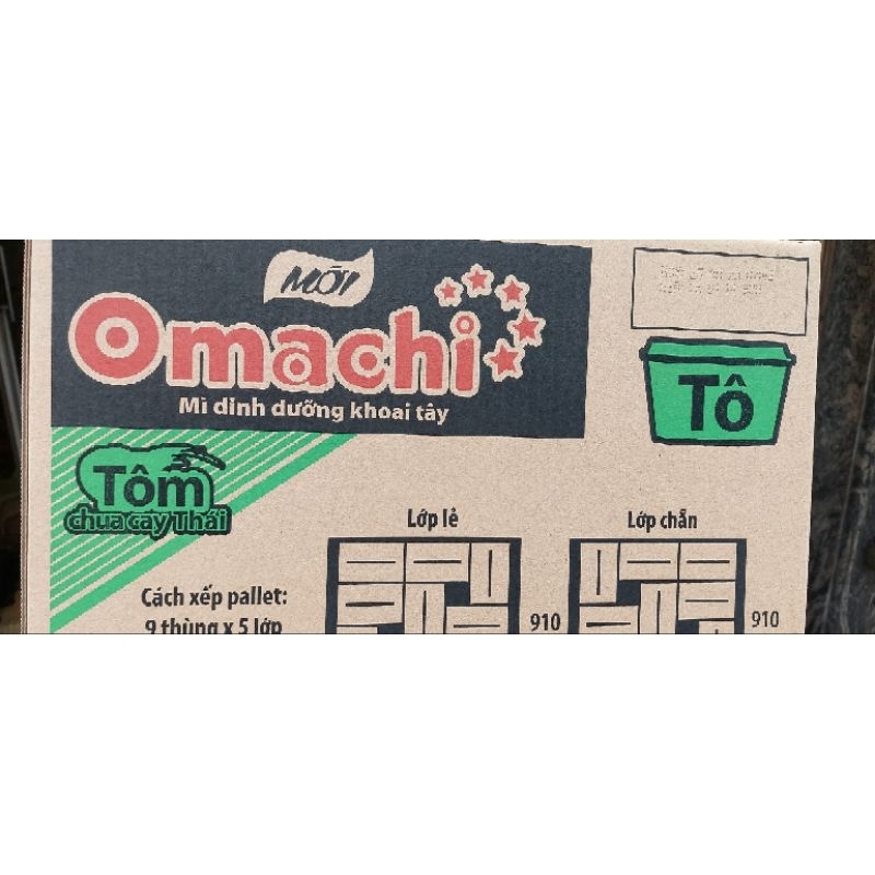 Mì Omachi Tôm chua cay Thái thùng 12 tô