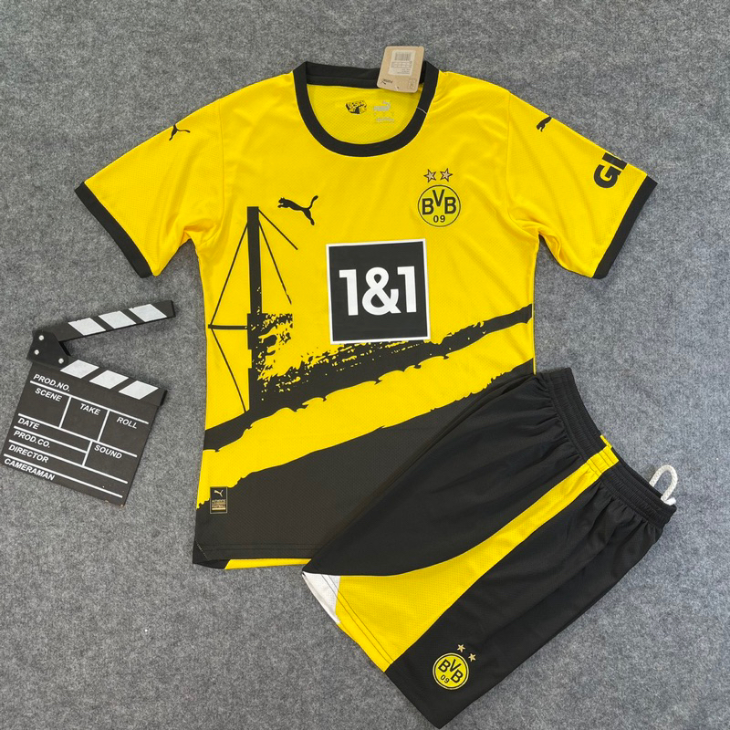 Quần Áo Bóng Đá, Đồ Đá Banh CLB Dortmund Đen 2023/2024 - Chuẩn Mẫu Thi Đấu - Vải Polyester Gai Thái