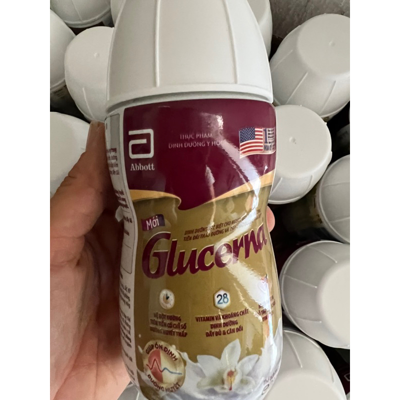 30 chai sữa glucerna hương vani 220ml date 5/2024