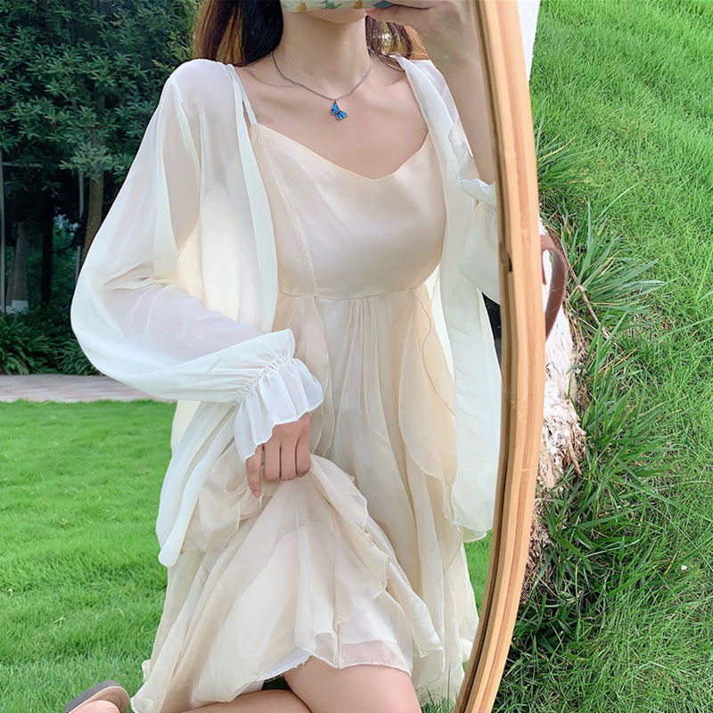 CÓ SẴN🎀Đầm maxi Đi biển ullzang voan tơ hai dây 𝐋𝐀𝐋𝐀𝐃𝐔𝐃𝐔 xoè nhiều tầng/ Váy Công Chúa Cổ Tích Nàng Thơ Chụp Ảnh Du Lịch