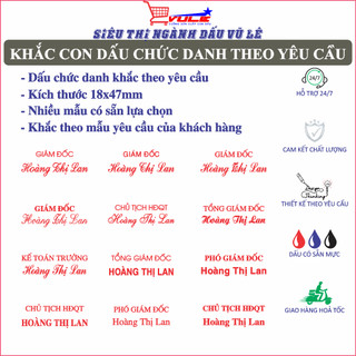 Khắc con dấu Chức Danh kèm Tên theo yêu cầu