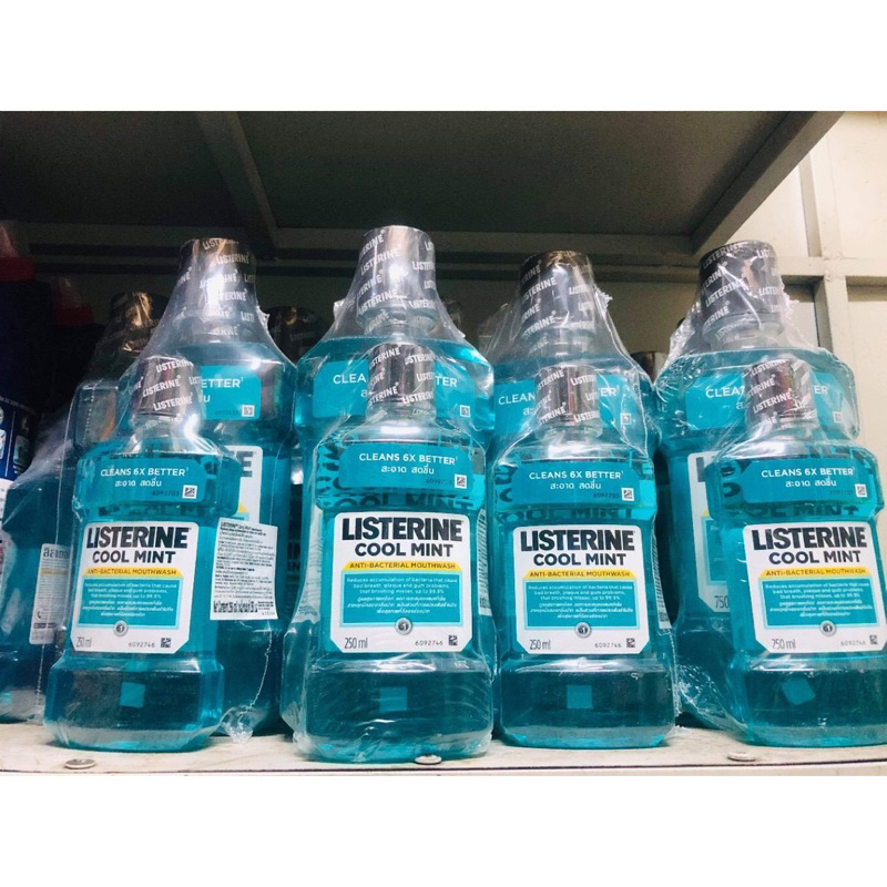 Combo 2 chai Nước súc miệng Listerine 750ml và 250ml chuẩn Thái