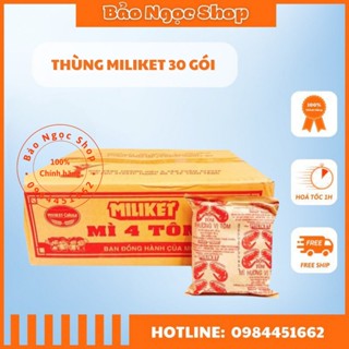Thùng Mì Miliket 4 Tôm 30 Gói 80g