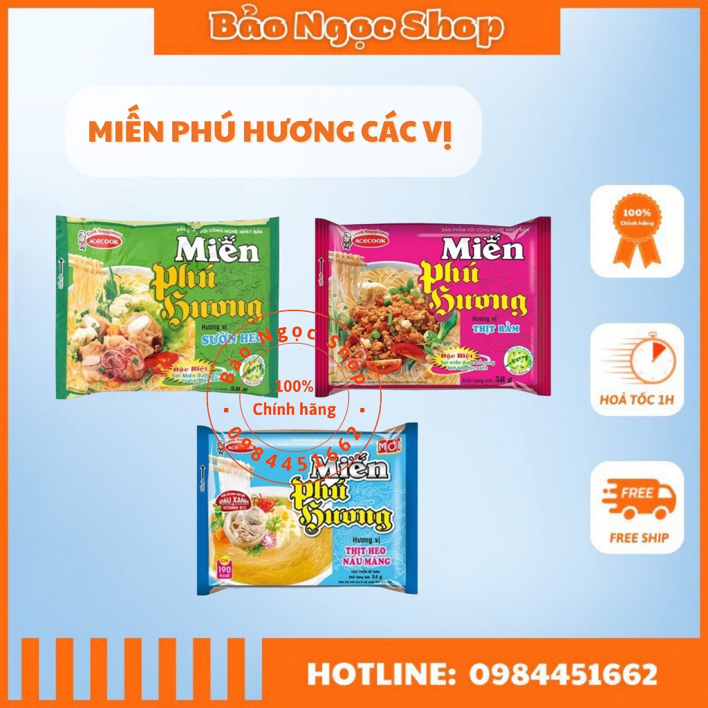 Combo 5 gói miến Phú Hương