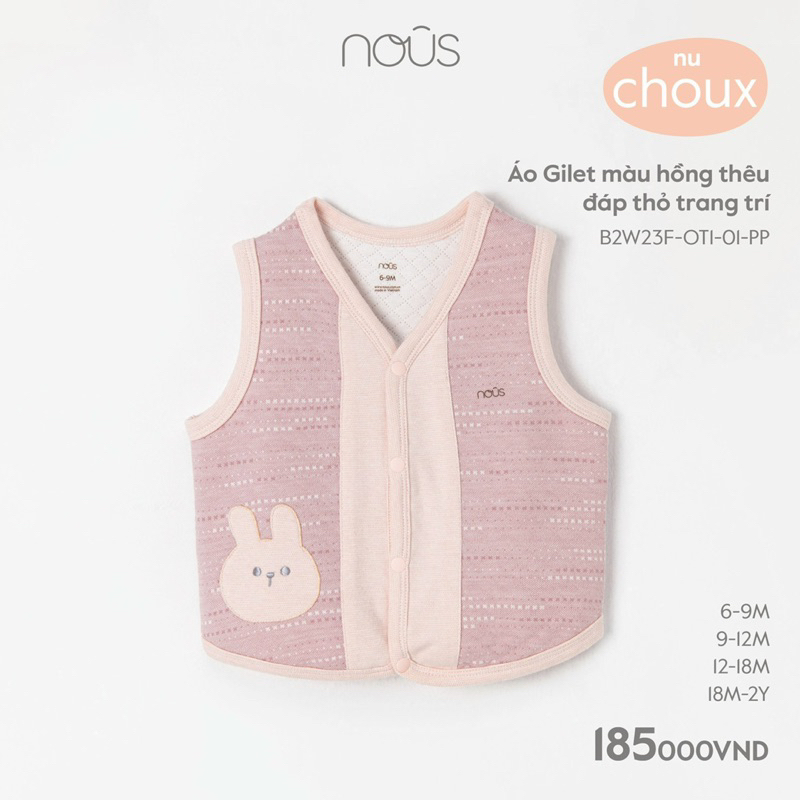 Gile chần bông Nous cho bé 5-13kg