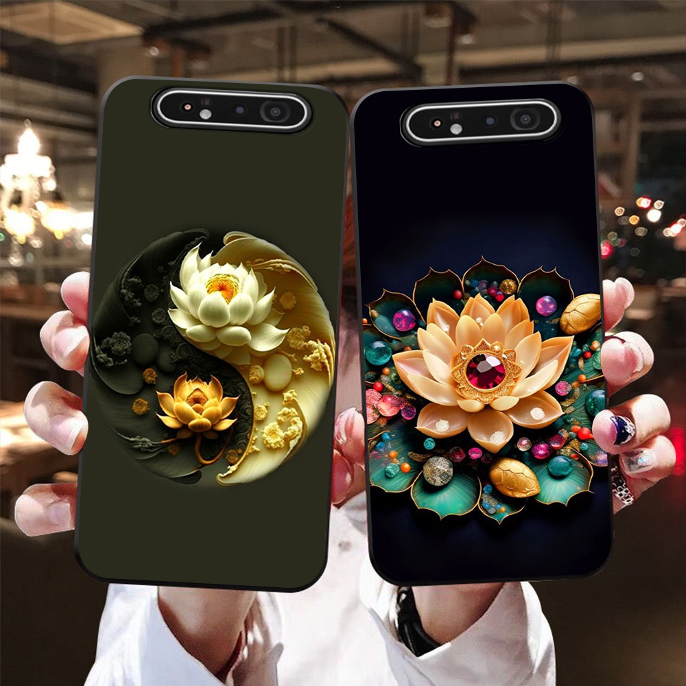 Ốp lưng Samsung a80 in hình hoa siêu đẹp