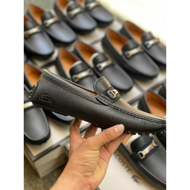 Giày Nam Lười Da Phối Khoá Bảng