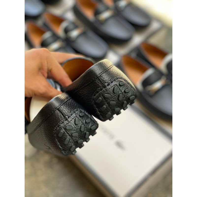 Giày Nam Lười Da Phối Khoá Bảng