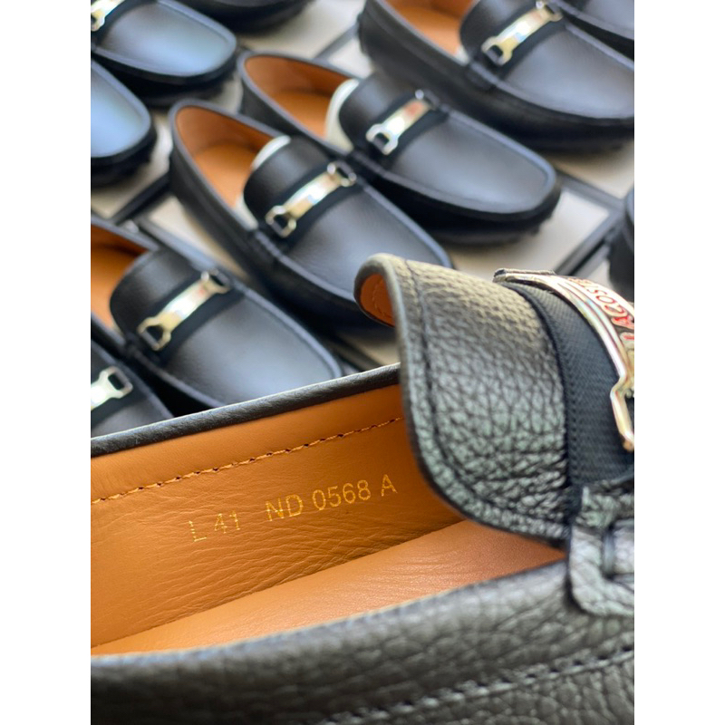 Giày Nam Lười Da Phối Khoá Bảng