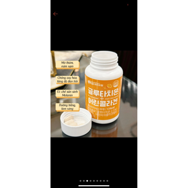 Viên Uống Trắng Da Cao Cấp Gluthathion Collagen Chính Hãng