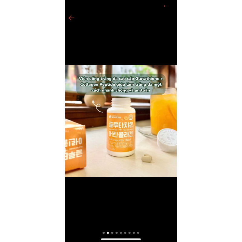 Viên Uống Trắng Da Cao Cấp Gluthathion Collagen Chính Hãng