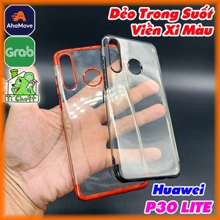 [Loại Tốt] Ốp Lưng Huawei P30 LITE Dẻo Trong Suốt Viền Xi Màu