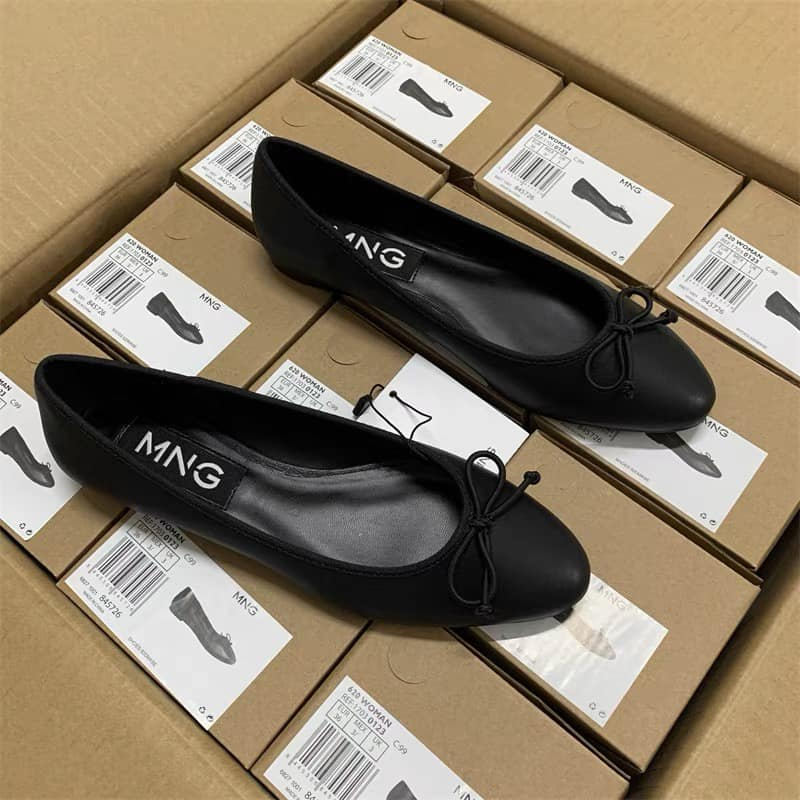 Giày bệt nơ đen MNG FULLBOX-ORD