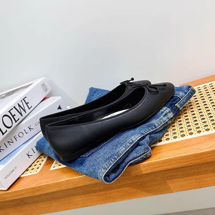 Giày bệt nơ đen MNG FULLBOX-ORD