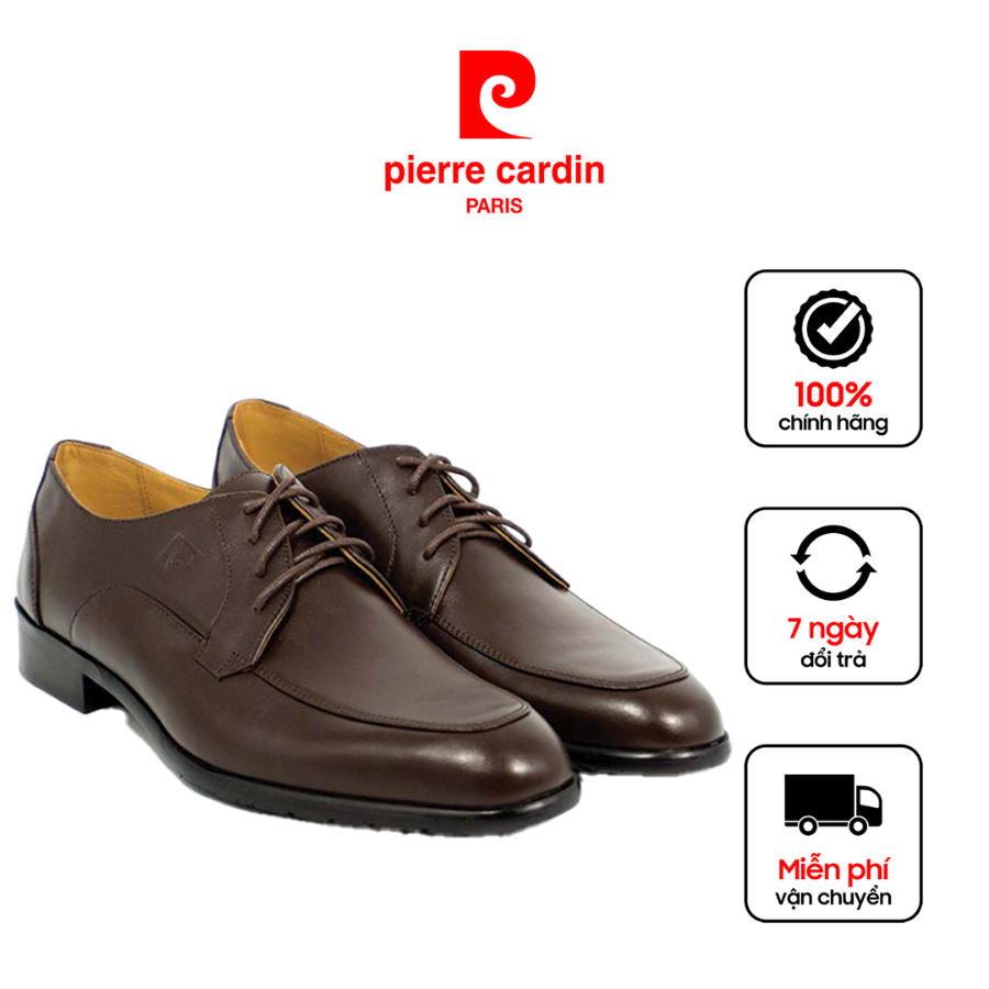 Giày tây nam Pierre Cardin có dây, đế cao su chống trượt, thời thượng, đẳng cấp - PCMFWL 348