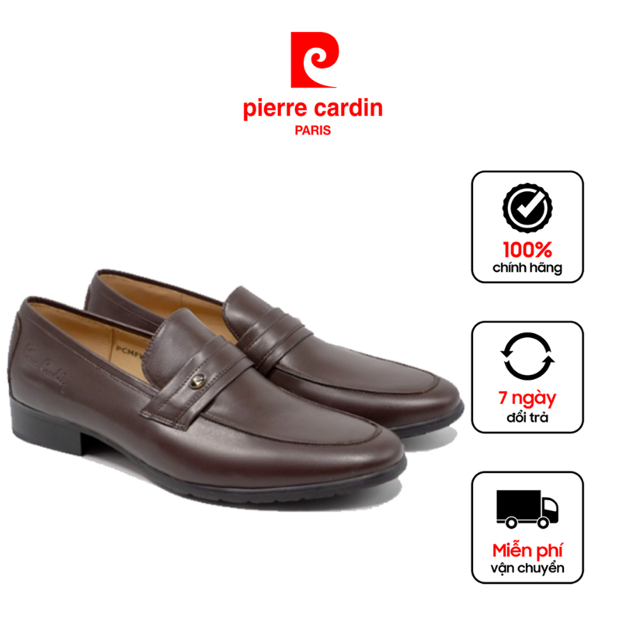 Giày loafer không dây Pierre Cardin da bò cao cấp, đế cao su chống trượt - PCMFWL 350