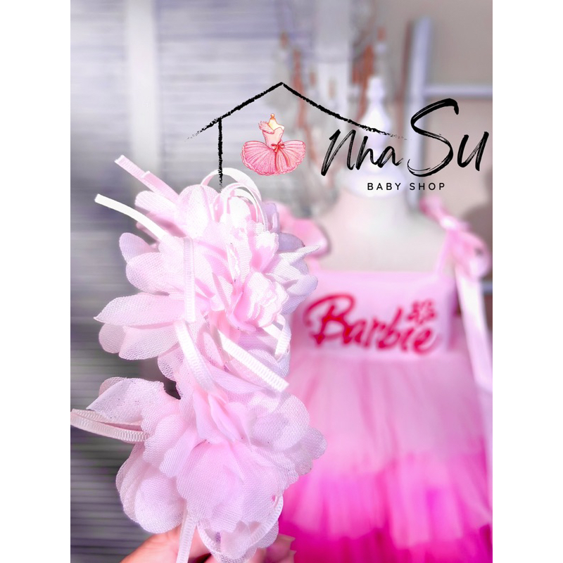 Đầm công chúa búp bê barbie cho bé gái, váy công chúa barbie 2 dây cho bé đi múa, đi tiệc, lễ hội halloween