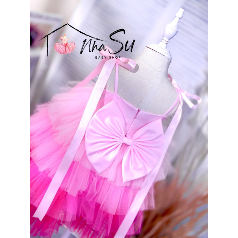 Đầm công chúa búp bê barbie cho bé gái, váy công chúa barbie 2 dây cho bé đi múa, đi tiệc, lễ hội halloween