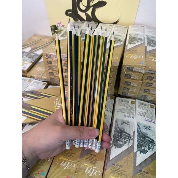 HỘP 10 BÚT CHÌ 2B GỖ SIÊU NÉT CHO BÉ