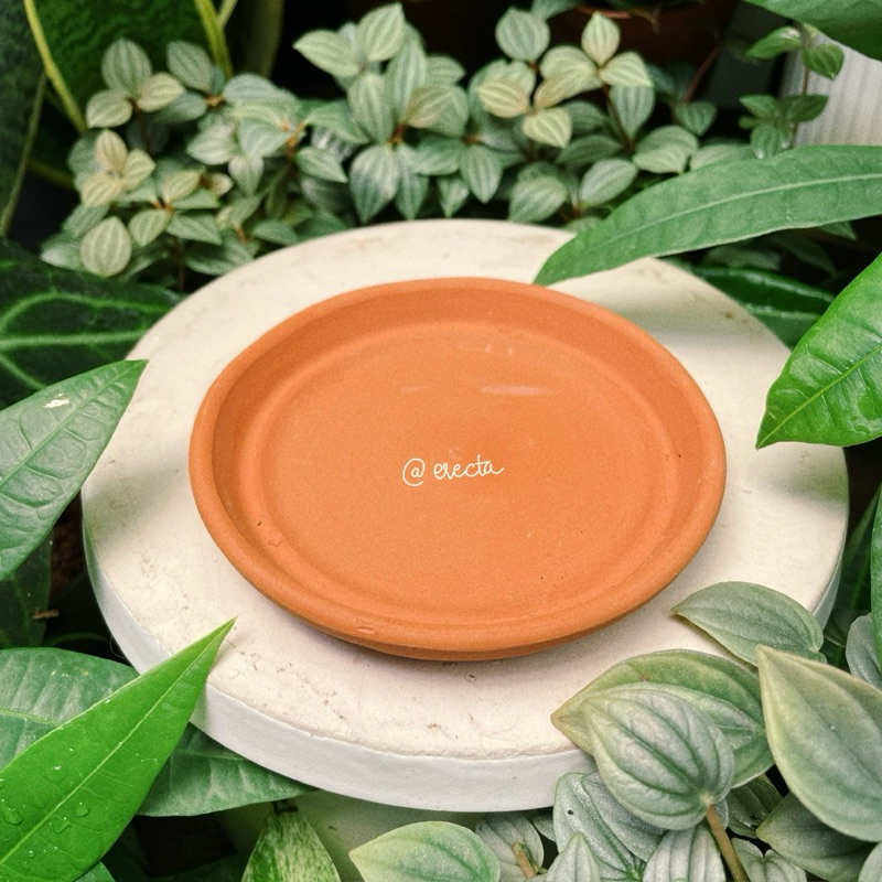 Dĩa lót chậu đất nung - Dĩa lót màu đỏ đất nung