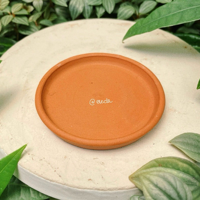 Dĩa lót chậu đất nung - Dĩa lót màu đỏ đất nung