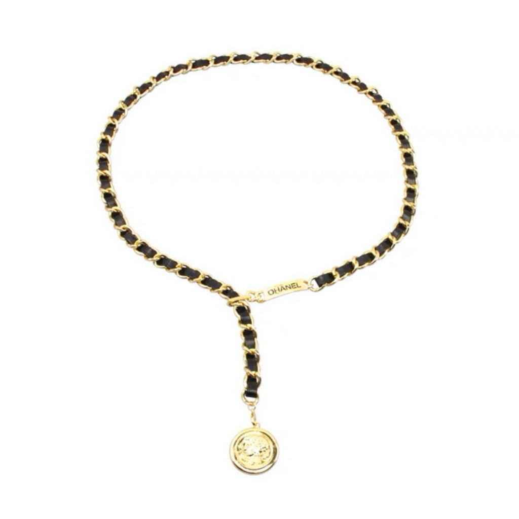 Đai váy áo xích vàng OHANEL sang chảnh - Dây xích eo thắt váy áo nữ kim loại vàng hàng cao cấp loại 1