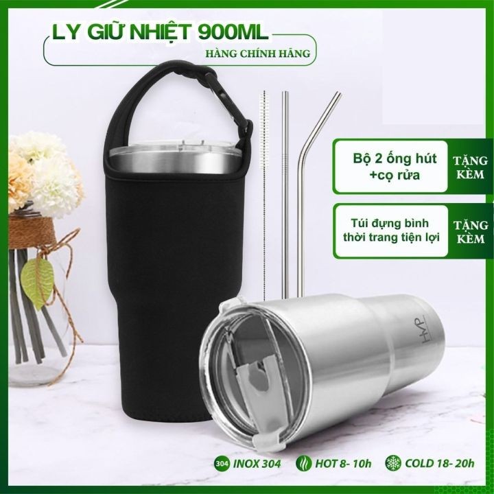 Ly giữ nhiệt Yeti  900ml-Cốc Giữ Nhiệt Thái Lan 900ml Chống Trào Tiện Lợi + Tặng Kèm Phụ Kiện