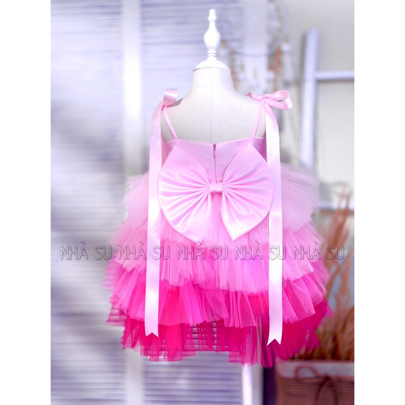 Đầm công chúa búp bê barbie cho bé gái, váy công chúa barbie 2 dây cho bé đi múa, đi tiệc, lễ hội halloween