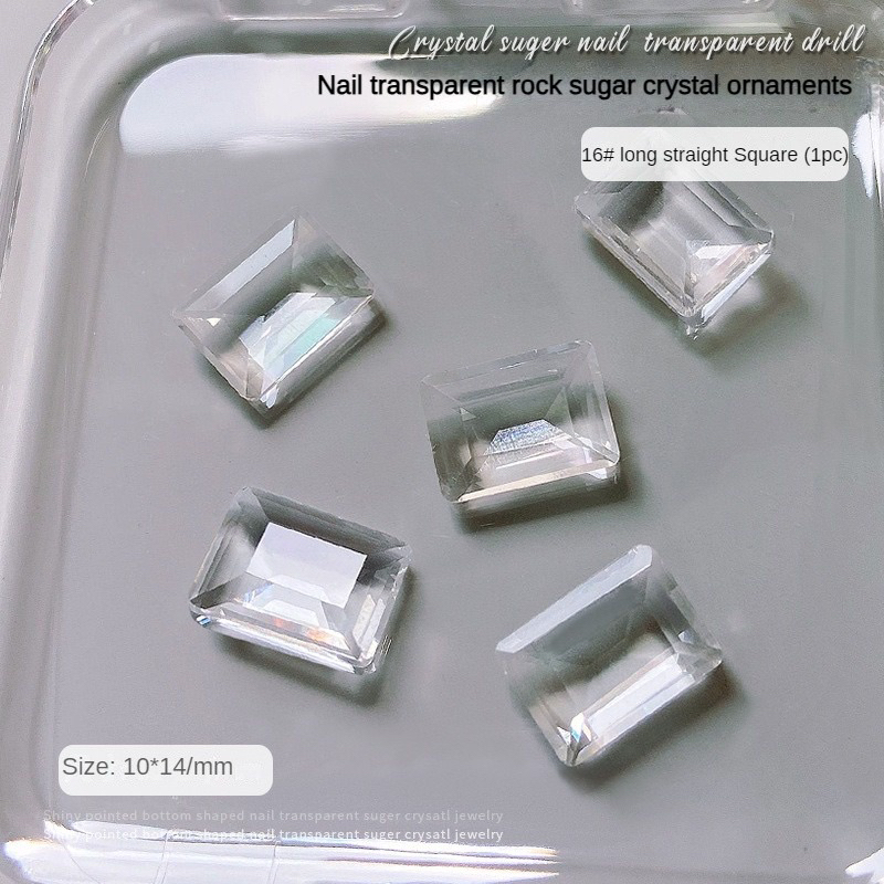 Đá khối trong suốt mẫu mới - phụ kiện nail