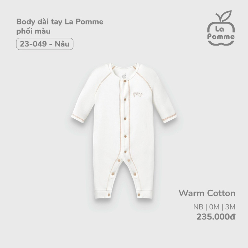 Bộ dài tay chất nỉ cotton cho bé sơ sinh mùa thu đông mẫu mới 2023
