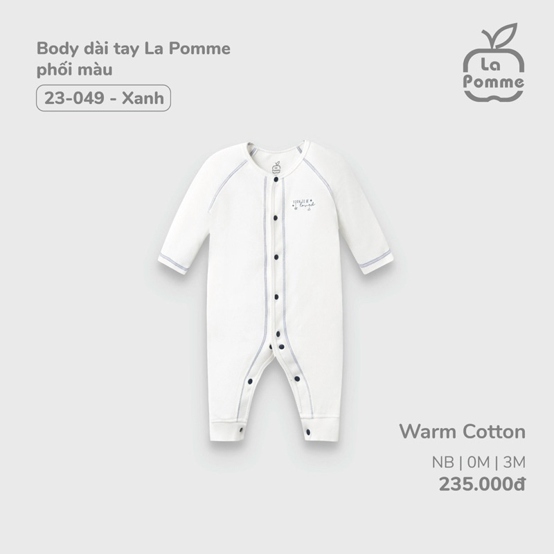 Bộ dài tay chất nỉ cotton cho bé sơ sinh mùa thu đông mẫu mới 2023