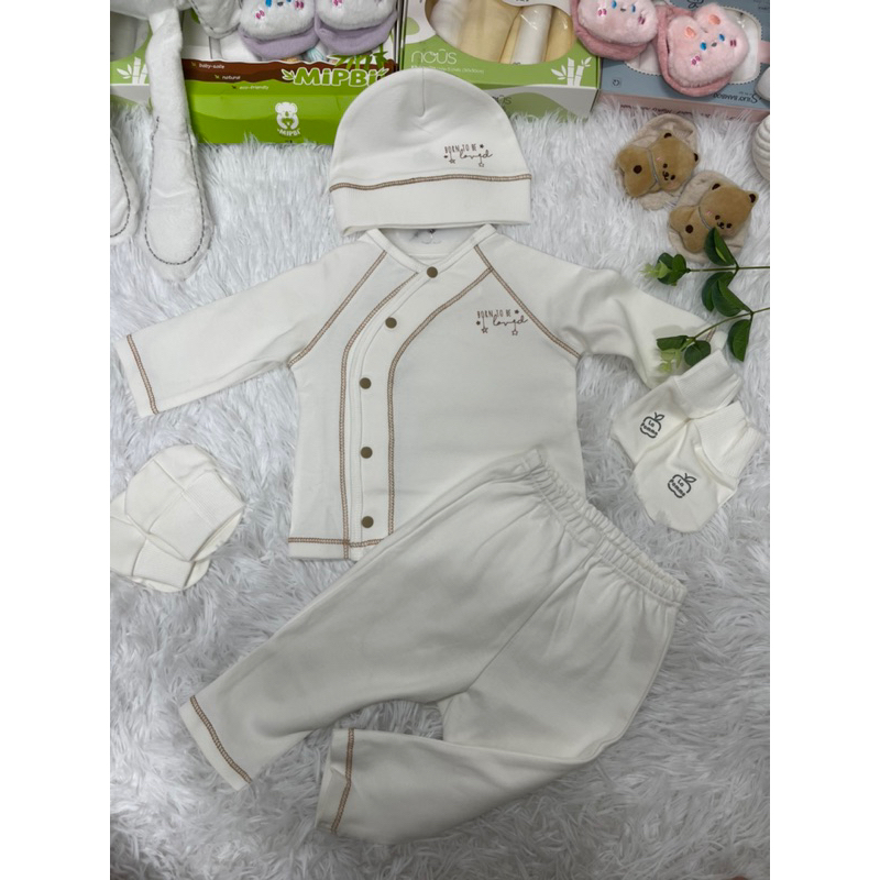 Bộ dài tay chất nỉ cotton cho bé sơ sinh mùa thu đông mẫu mới 2023