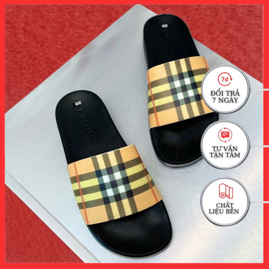 Dép quai ngang nam nữ, dép bbr màu đen thời trang tại shop pt.storee