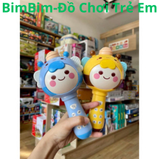 Micro cho bé hát karaoke kết nối Bluetooth, Mic cho be, phát nhạc, có đèn, thay đổi giọng nói, tích hợp loa không dây