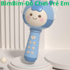Micro cho bé hát karaoke kết nối Bluetooth, Mic cho be, phát nhạc, có đèn, thay đổi giọng nói, tích hợp loa không dây