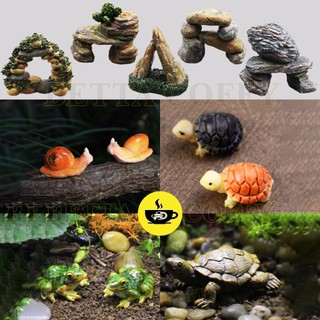 Mô Hình Rùa núi Ếch Ốc Sên - Phụ kiện trang trí hồ cá, tiểu cảnh, terrarium