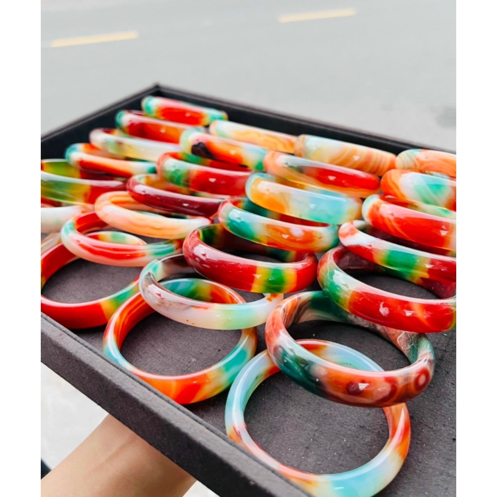 Vòng tay bản mã não tu nhien nguyen khối siêu đẹp