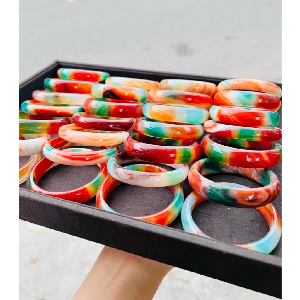 Vòng tay bản mã não tu nhien nguyen khối siêu đẹp