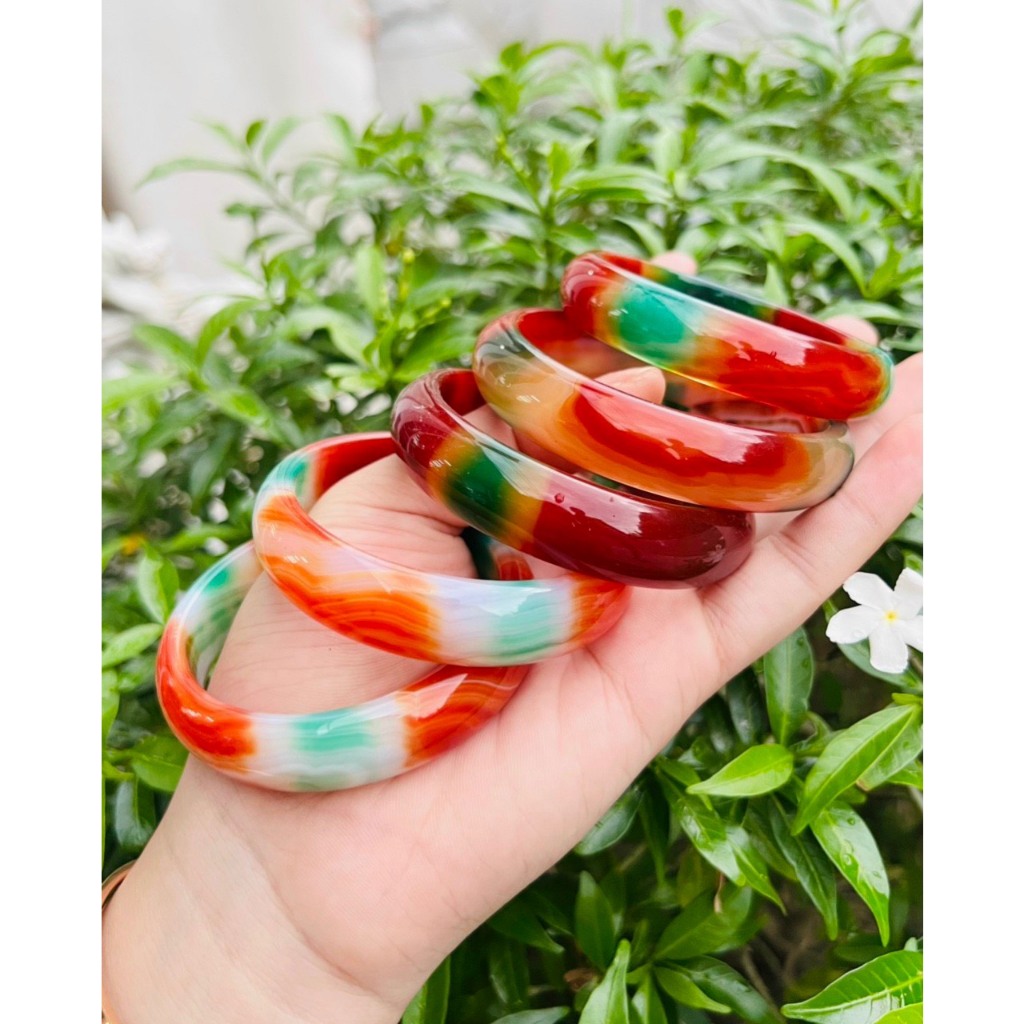 Vòng tay bản mã não tu nhien nguyen khối siêu đẹp